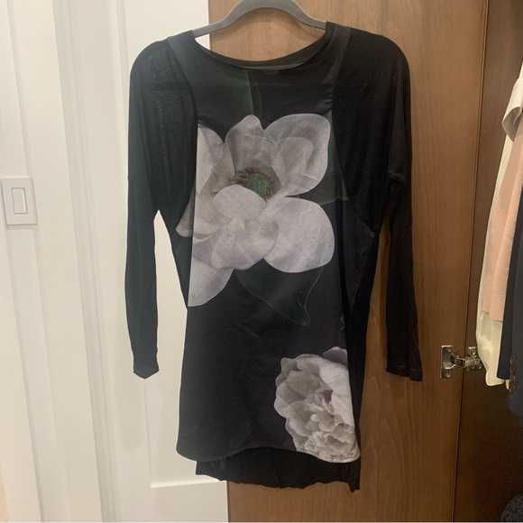 Zara Tops Zara Floral Long Sleeve Tunic Top Poshmark